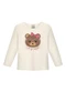 Alakazoo - Blusa Menina de Mangas Longas com Strass Laranja - variação: Bege