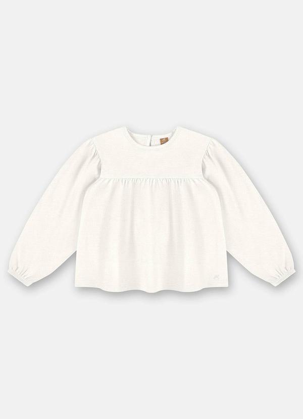 Up Baby - Blusa Menina em Meia Malha Bege