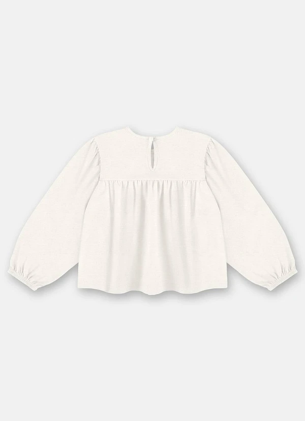 Up Baby - Blusa Menina em Meia Malha Bege 2