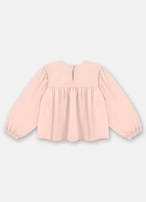 Up Baby - Blusa Menina em Meia Malha Rosa - UP BABY