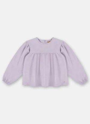 Up Baby - Blusa Menina em Meia Malha Roxo - UP BABY