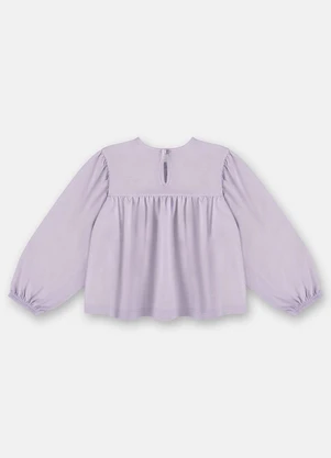 Up Baby - Blusa Menina em Meia Malha Roxo - UP BABY