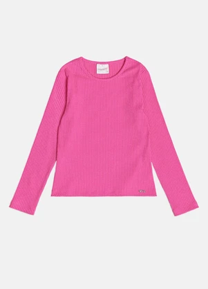 Momi - Blusa Menina Infantil Básica Pink Canelada - MOMI