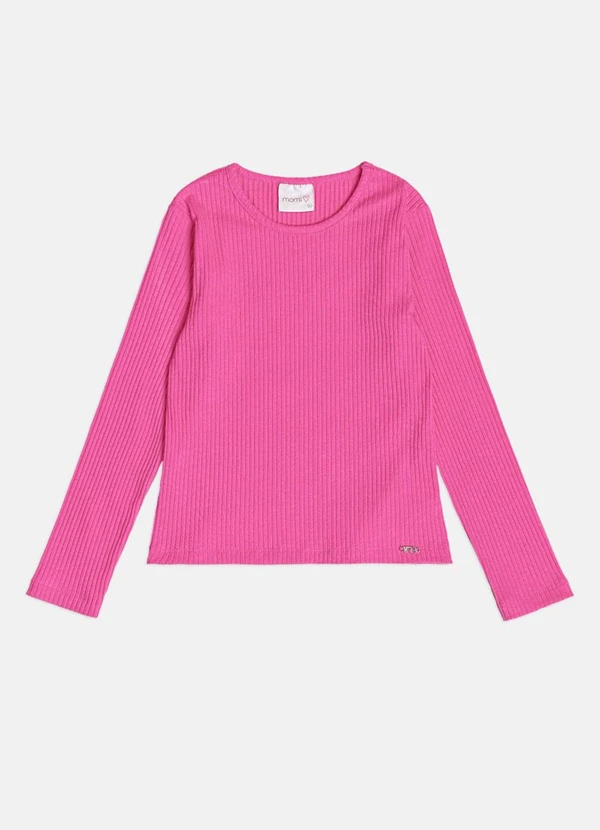 Momi - Blusa Menina Infantil Básica Pink Canelada