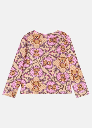 Momi - Blusa Menina Infantil Manga Longa de Ursinha - MOMI