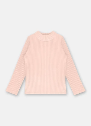Up Baby - Blusa Menina Ribana Canelada Rosa - UP BABY