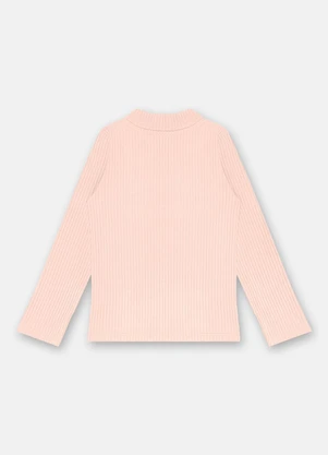 Up Baby - Blusa Menina Ribana Canelada Rosa - UP BABY