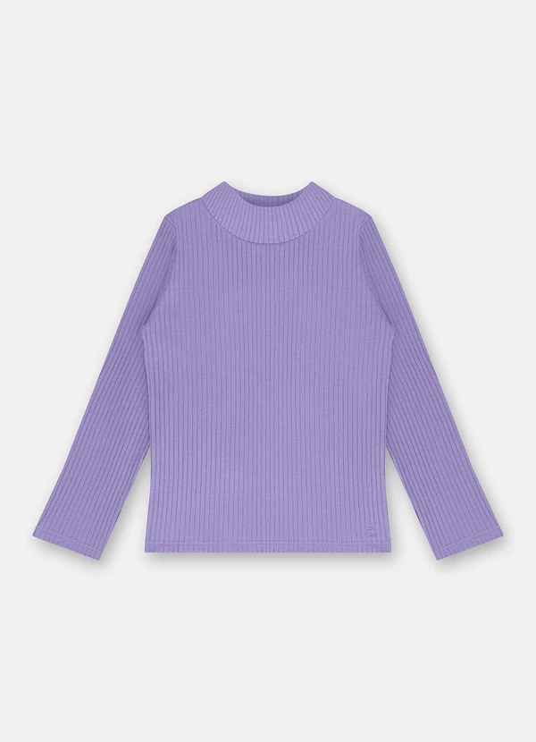 Up Baby - Blusa Menina Ribana Canelada Roxo