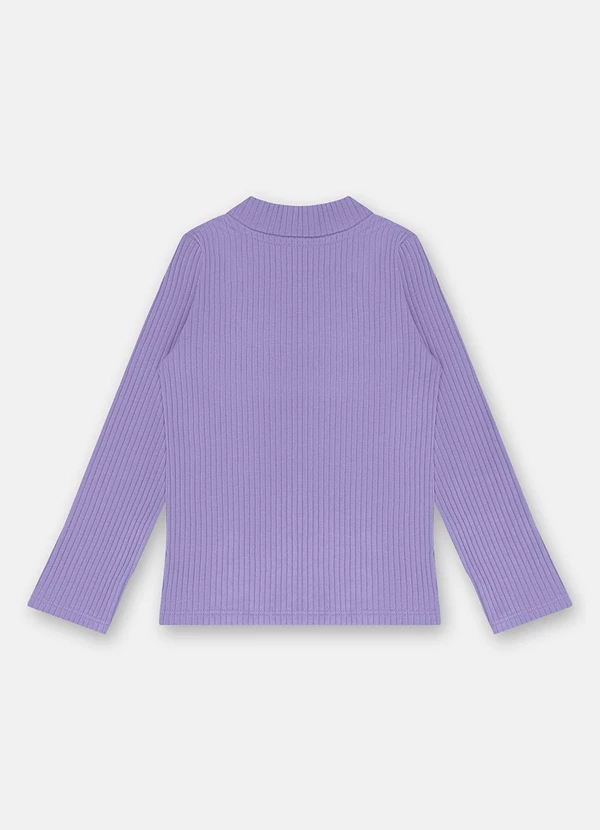 Up Baby - Blusa Menina Ribana Canelada Roxo 2