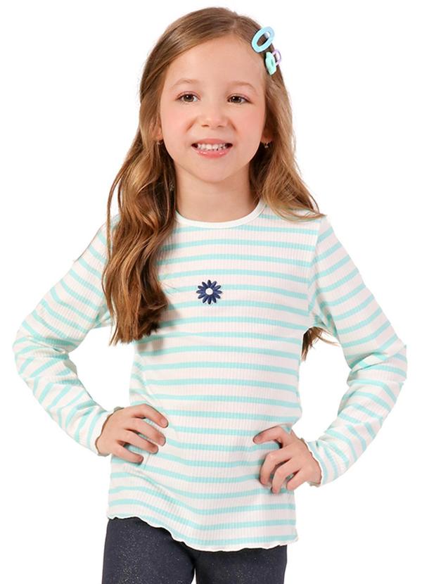 Tink Bink - Blusa Ml com Patch Flor Branco