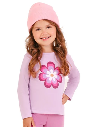 Tink Bink - Blusa Ml com Silk Lilas - TINK BINK