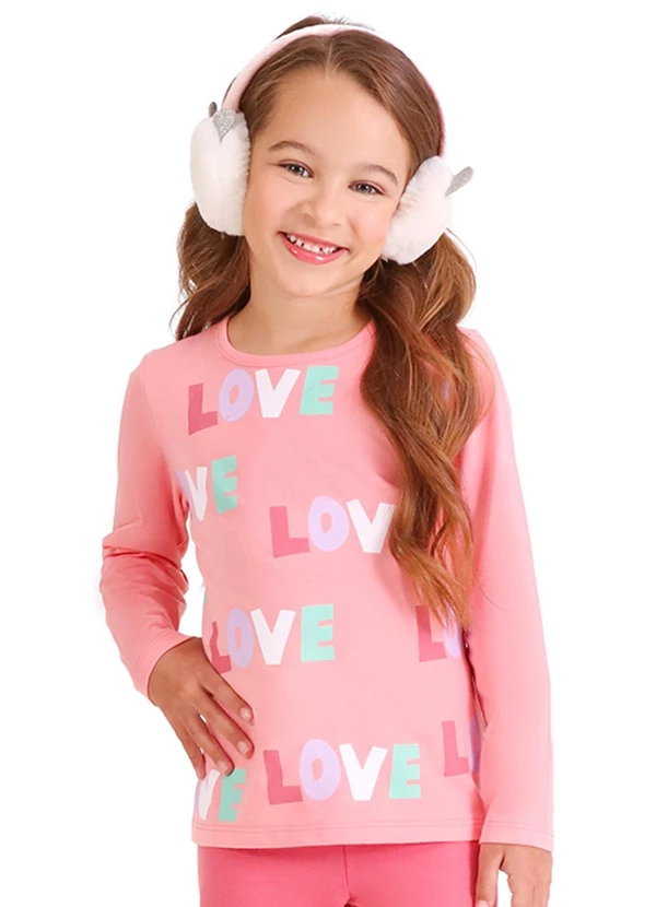 Tink Bink - Blusa Ml com Silk Rosa