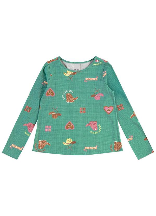 Malwee Kids - Blusa Mullet Dreamer Menina Verde