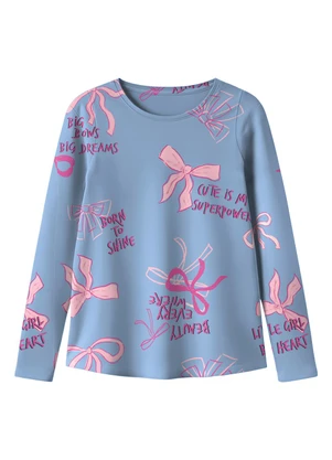 Malwee Kids - Blusa Mullet Lacinhos Azul Pastel - MALWEE KIDS