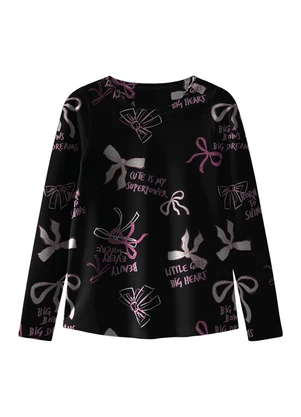 Malwee Kids - Blusa Mullet Lacinhos Preto - MALWEE KIDS