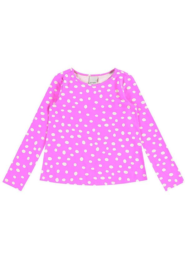 Malwee Kids - Blusa Mullet Poá Menina Rosa
