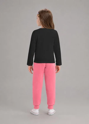 Rovi Kids - Blusa Manga Longa Infantil Feminina Preto - ROVI KIDS