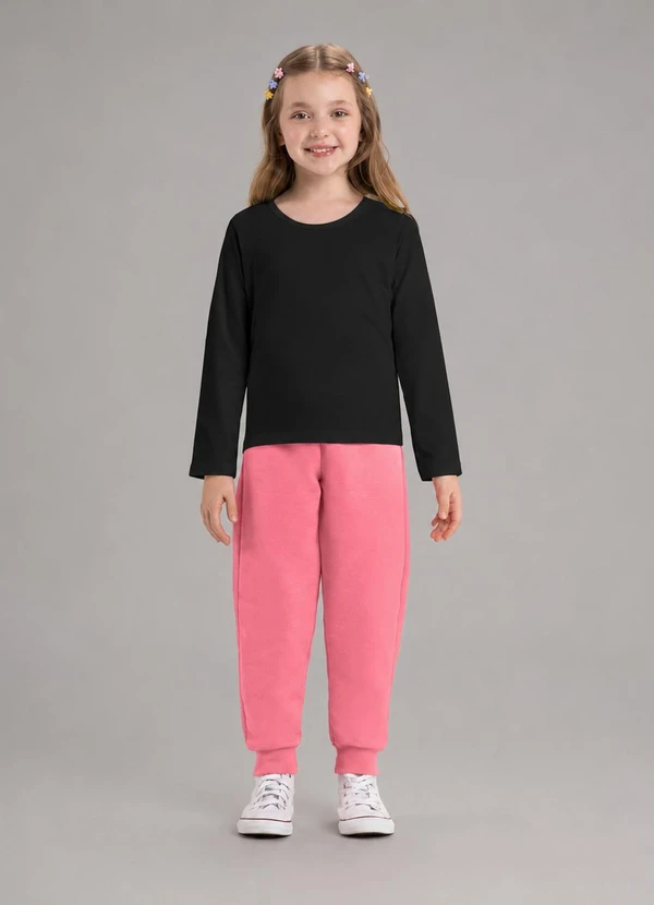 Rovi Kids - Blusa Manga Longa Infantil Feminina Preto