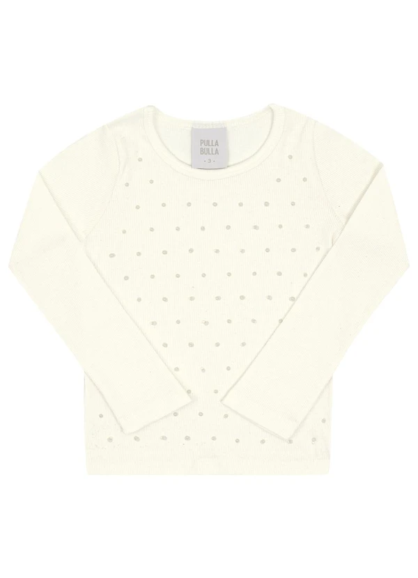 Pulla Bulla - Blusa Ribana com Elastano Leve Bege 3