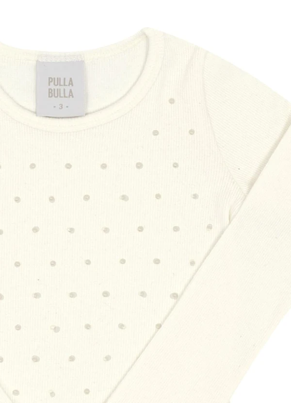 Pulla Bulla - Blusa Ribana com Elastano Leve Bege 4