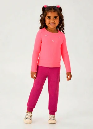 Pulla Bulla - Blusa Ribana com Elastano Leve Pink - PULLA BULLA