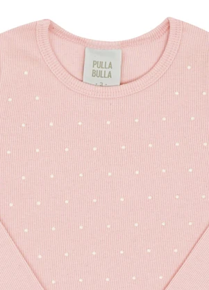 Pulla Bulla - Blusa Ribana com Elastano Leve Rosa - PULLA BULLA
