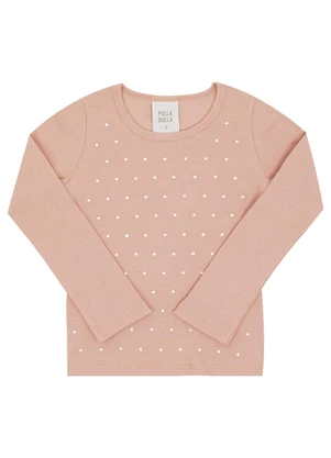 Pulla Bulla - Blusa Ribana com Elastano Leve Rosa - PULLA BULLA