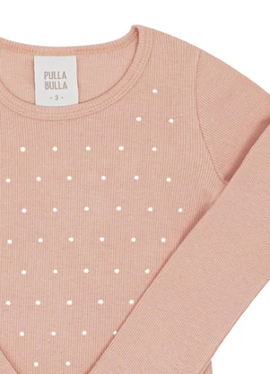 Pulla Bulla - Blusa Ribana com Elastano Leve Rosa - PULLA BULLA