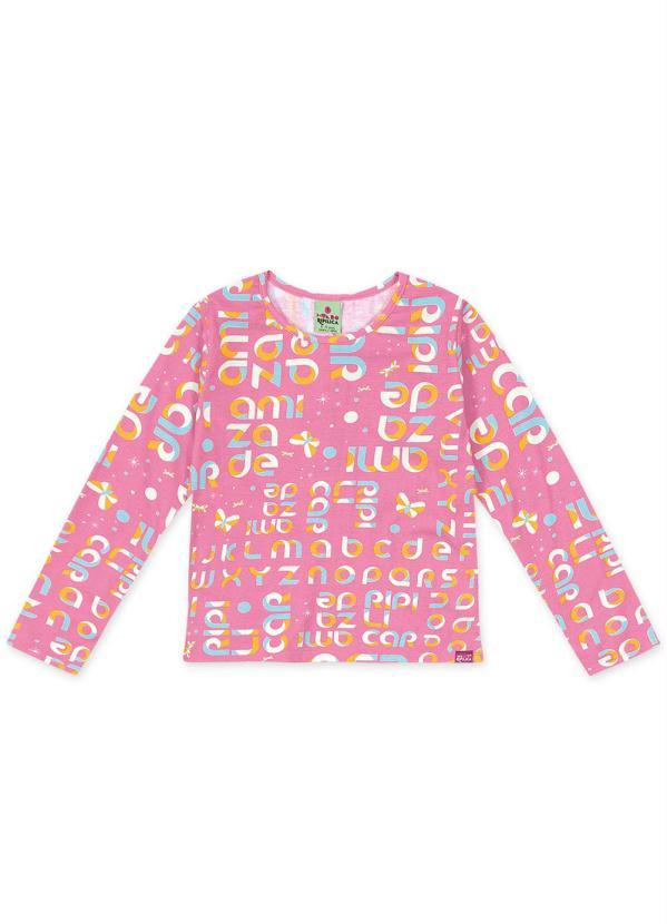 Lilica Ripilica - Blusa Rosa Menina Mundo Ripilica