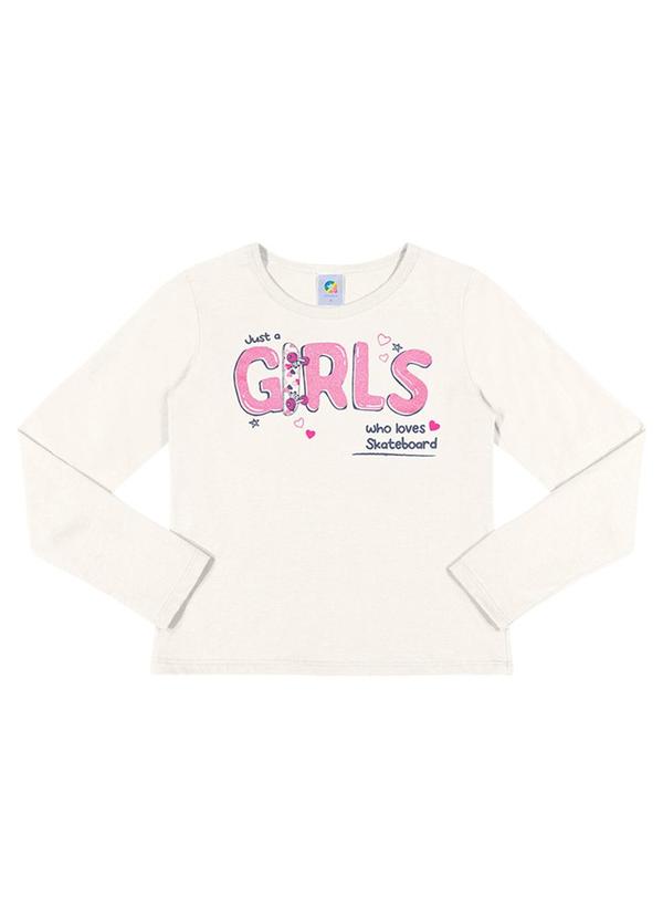 Alenice - Blusa Skate Girls Menina Branco