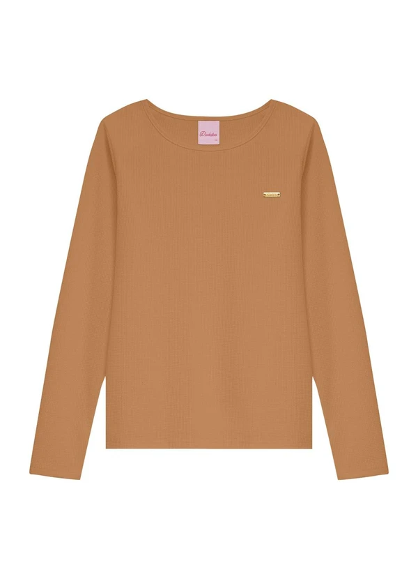 Duduka - Blusa Teen com Plaquinha Bege