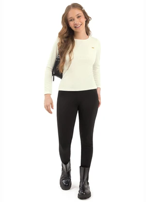 Duduka - Blusa Teen com Plaquinha Branco - DUDUKA
