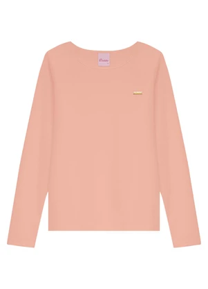Duduka - Blusa Teen com Plaquinha Rosa - DUDUKA