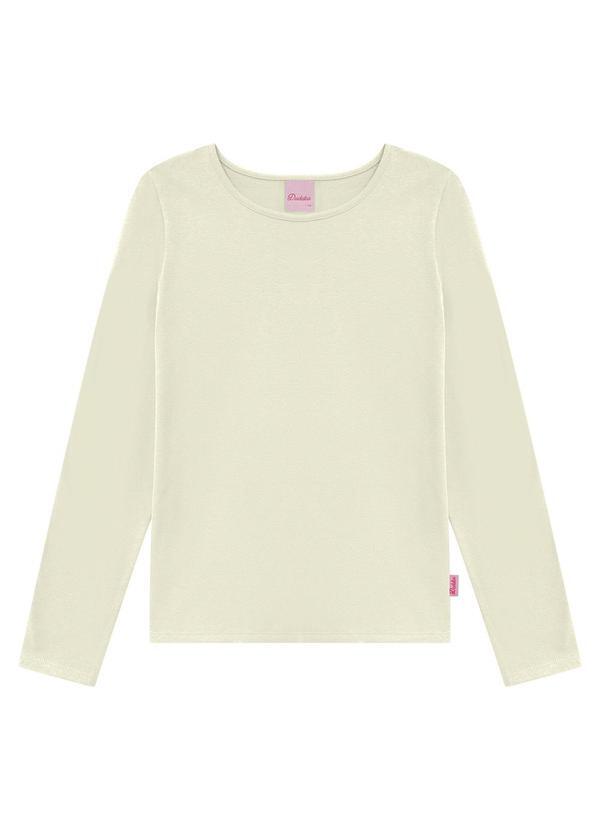 Duduka - Blusa Teen Manga Longa Bege