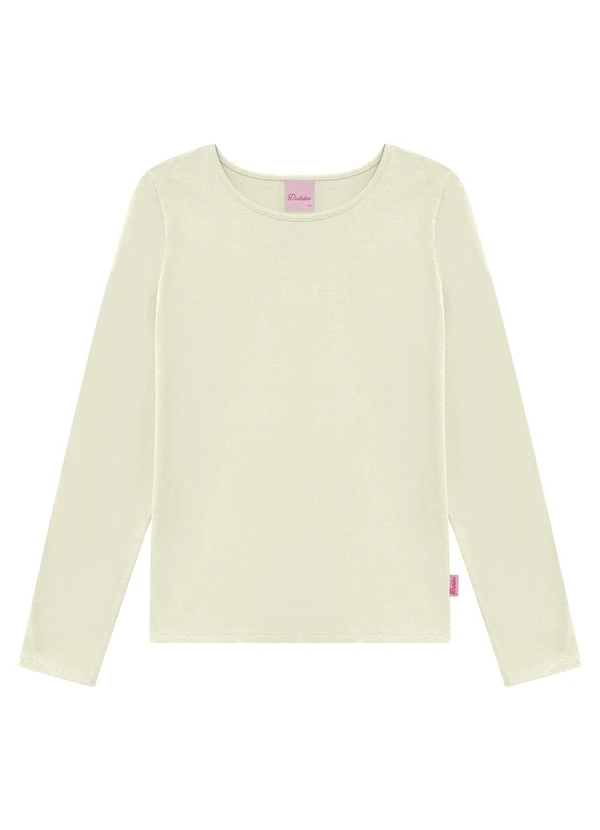 Duduka - Blusa Teen Manga Longa Bege