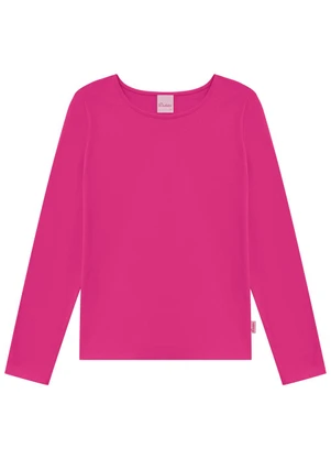Duduka - Blusa Teen Manga Longa Rosa - DUDUKA