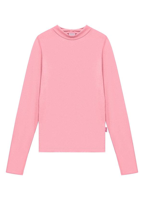 Duduka - Blusa Teen Térmica com Gola Rosa