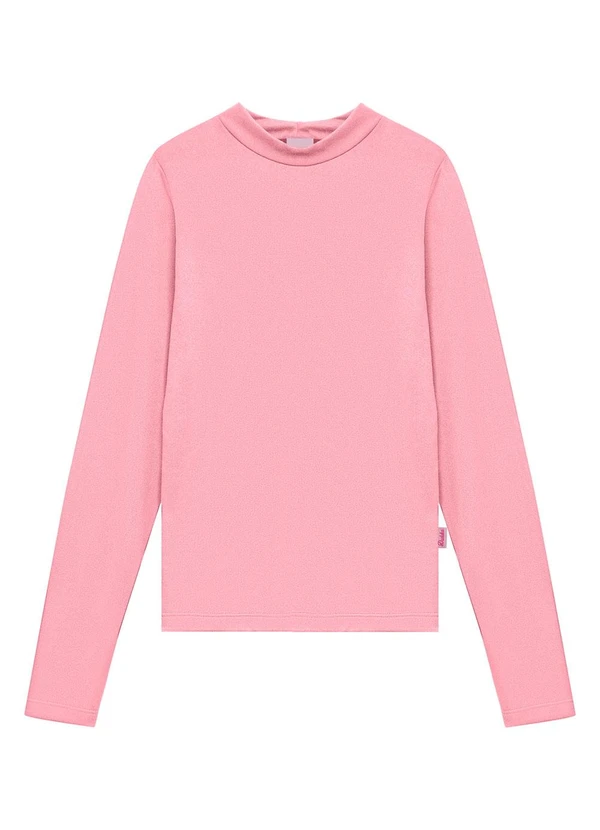 Duduka - Blusa Teen Térmica com Gola Rosa