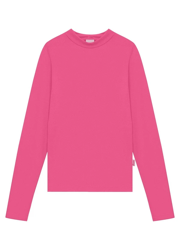 Duduka - Blusa Teen Térmica com Gola Rosa