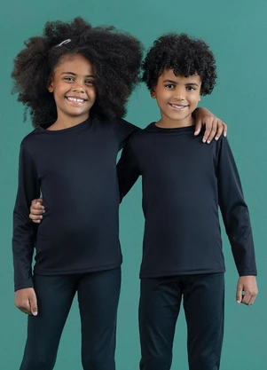 Soft Bonni - Blusa Térmica Infantil Preto - SOFT BONNI