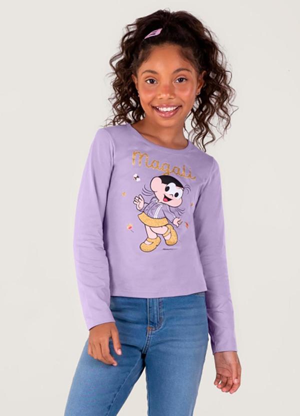 Brandili - Blusa Turma da Mônica Infantil Menina Lilás