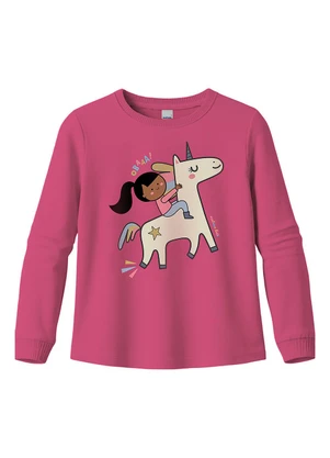 Malwee Kids - Blusa Unicórnio com Glitter Rosa - MALWEE KIDS