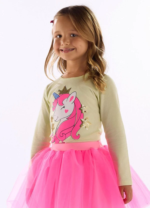 Quimby - Blusa Unicórnio Manga Longa Verde 1