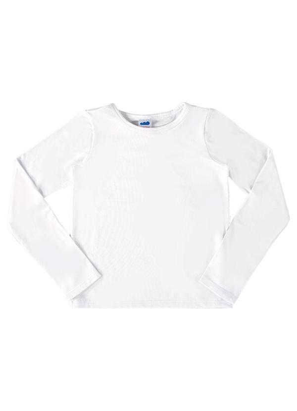 Marlan - Blusa Unissex Malha Térmica Felpada Branco
