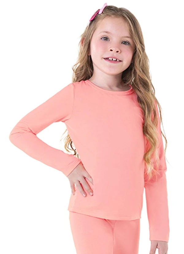 Marlan - Blusa Unissex Malha Térmica Felpada Rosa 1