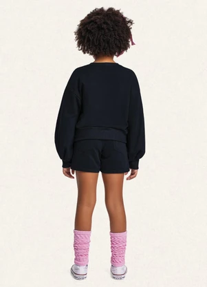 Fakini Kids - Blusão Barbie Preto - FAKINI KIDS