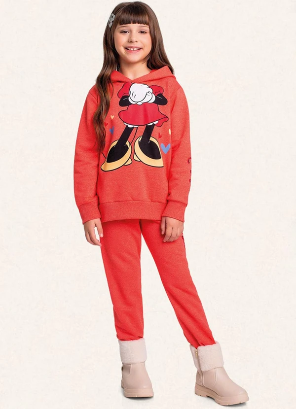 Fakini Kids - Blusão C/Capuz Minnie Vermelho 5