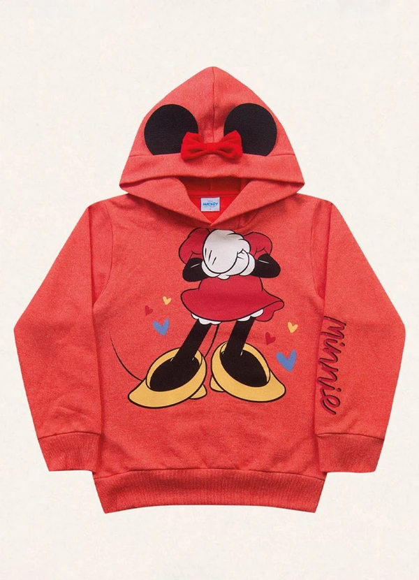 Fakini Kids - Blusão C/Capuz Minnie Vermelho 6