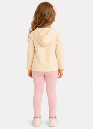Select - Blusão com Capuz Infantil Feminino Bege - SELECT