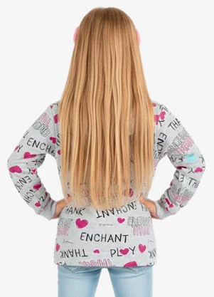 Select - Blusão Infantil Menina com Capuz Marrom - SELECT